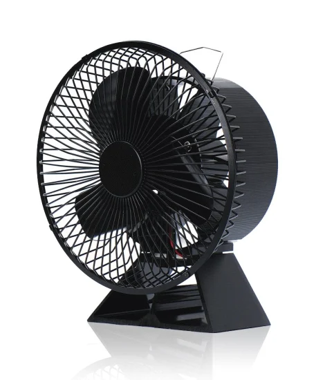 Ventilador de fogão movido a calor com tampa Queimador de madeira Eco silencioso Ventilador de lareira com grande volume de ar