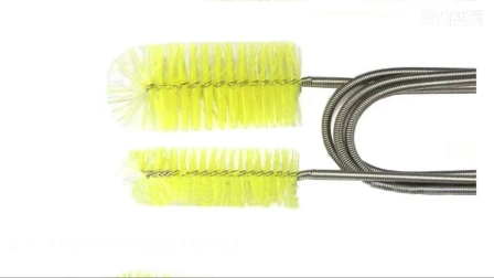 Escova para tubos industriais / Escova de chaminé amarela em PVC e PP